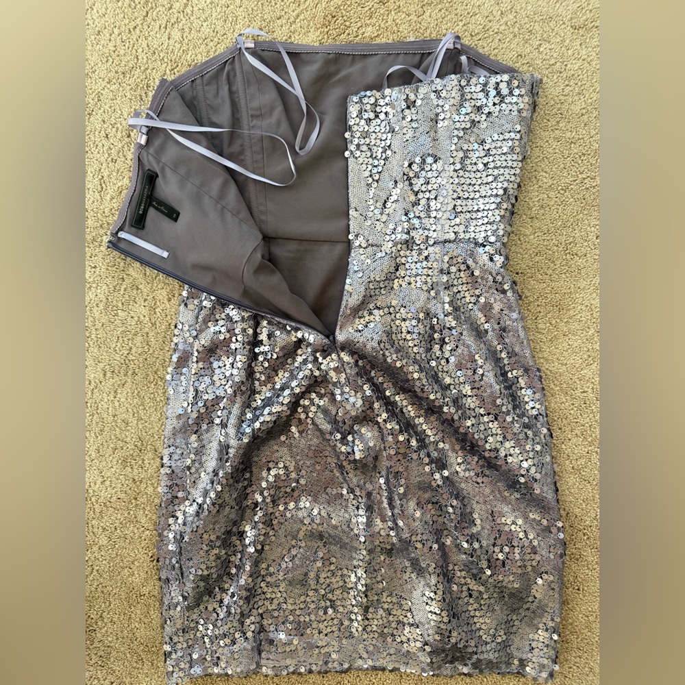BCBGMaxAzria Lavender Satin Dress - Picture 5 of 6